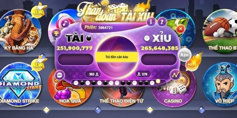 Tài xỉu Ku789 là sảnh cược rất được lòng bet thủ